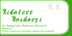 nikolett moskoczi business card